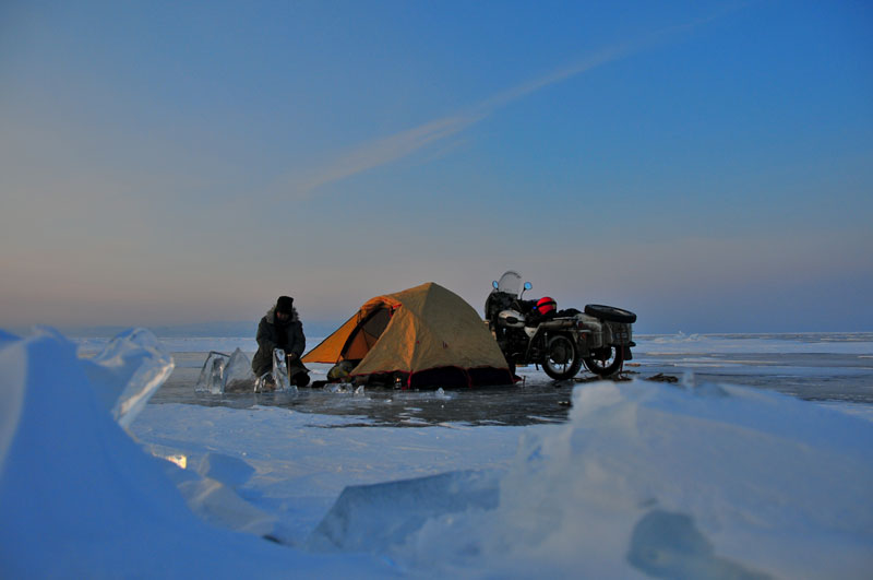 frozen lake baikal, Siberia, Russia